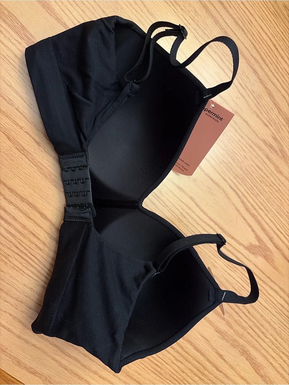 NWT Shapermint Black Seamless Wireless Light Support Bra - Size Small - Picture 5 of 5